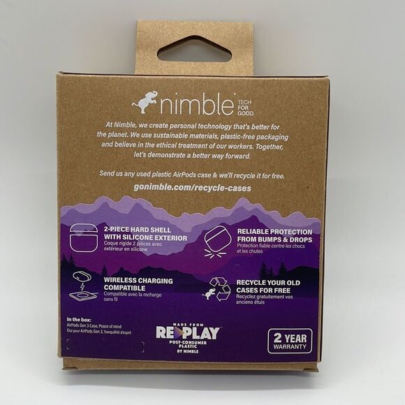 NIB Nimble BACKSTAGE Airpods 3rd Generation Silicone Case - Sea Blue - Picture 3 of 4